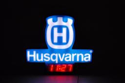 Husqcarna Light Up Advertising Digital Clock