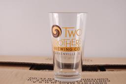 Partial Box of Two Brothers Advertising Beer Glasses