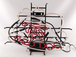 Red Dog Advertising Neon Sign