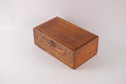 Antique Rice's Seeds Advertising Oak Box