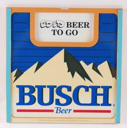 Vintage Busch Advertising Open and Closed Beer Sign