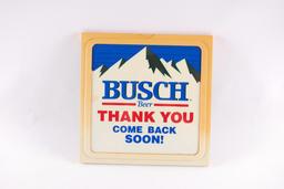 Vintage Busch Advertising Open and Closed Beer Sign