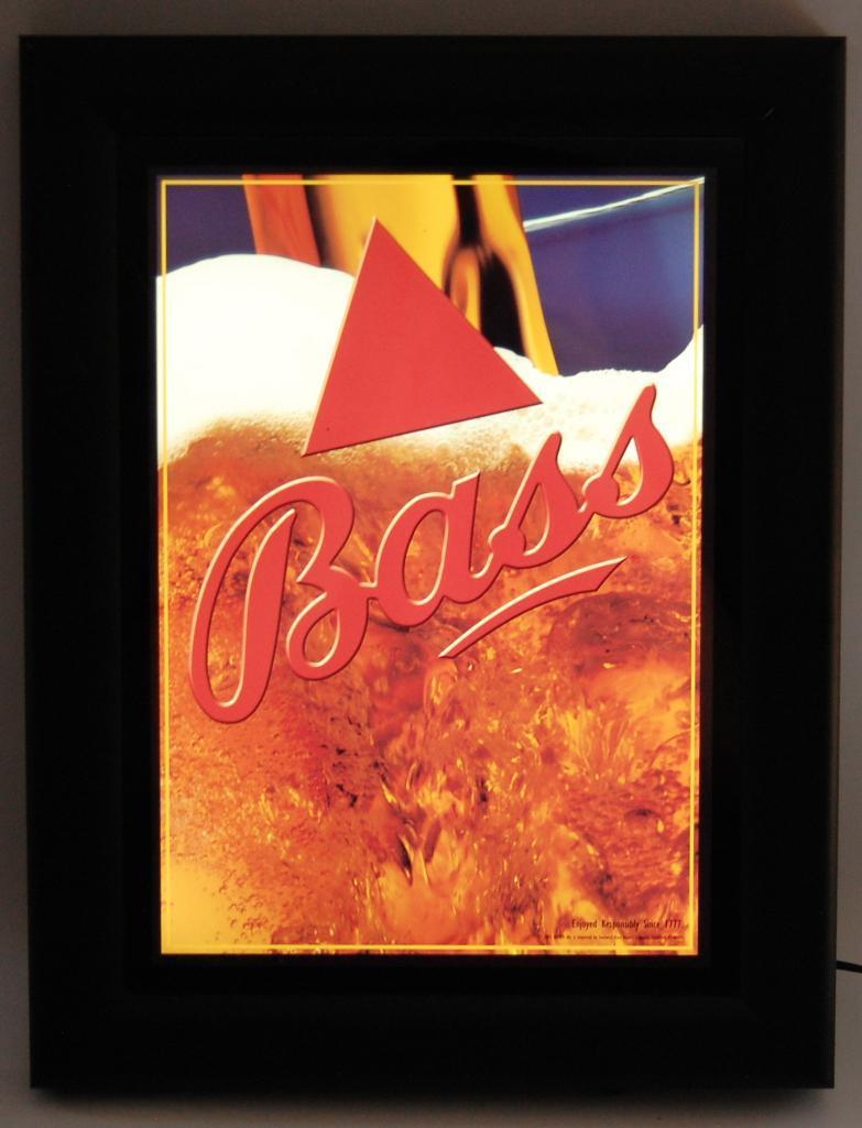 Bass Light Up Advertising Beer Sign