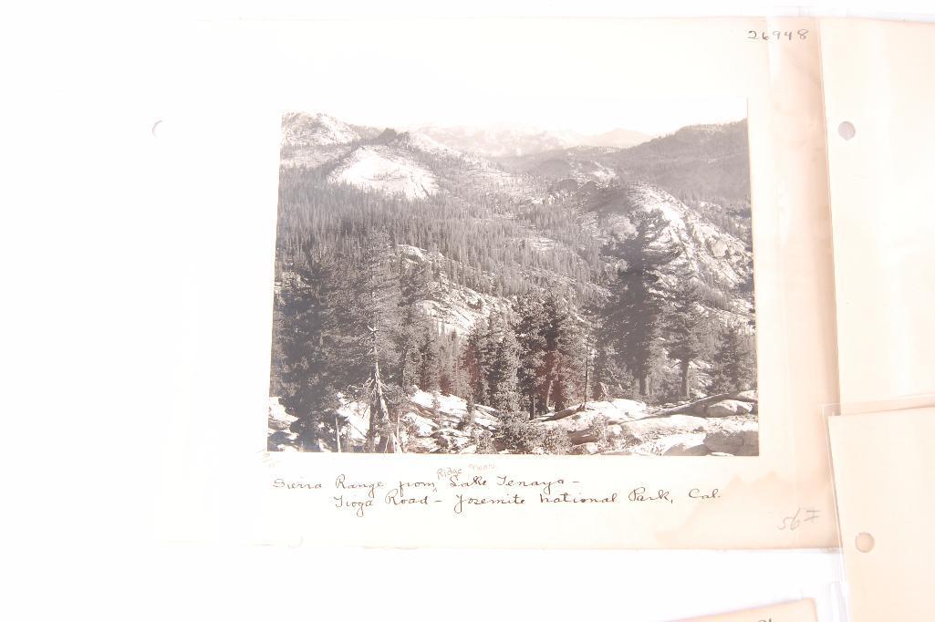Group of 7 Antique Photographs From Yosemite National Park in California
