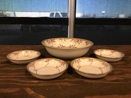 Vintage Nippon hand painted master bowl with for serving bowls