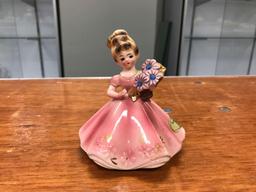 Vintage porcelain lady figurine by Josef