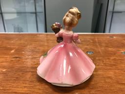 Vintage porcelain lady figurine by Josef