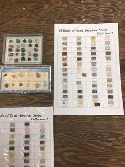 Group of gemstone identifying collections