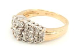 14k Yellow & White Gold Diamond Band