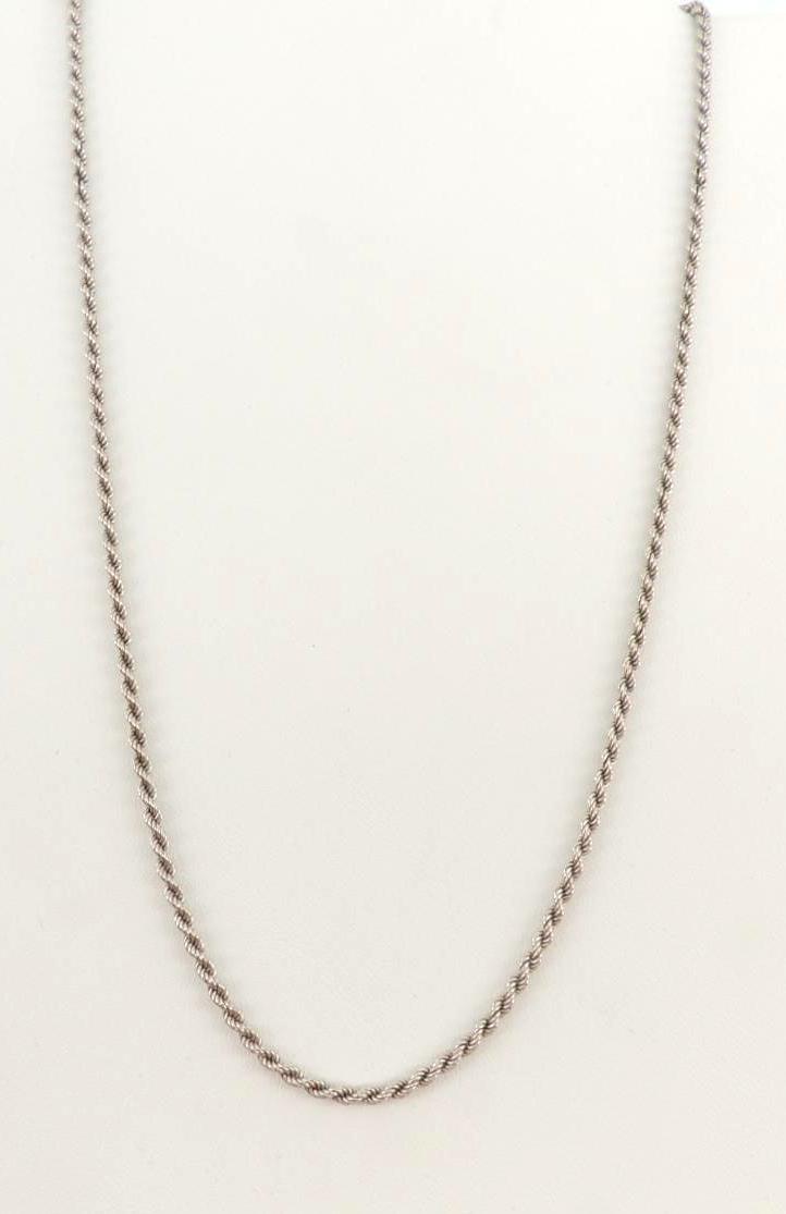 14k White Gold Twisted Rope Chain