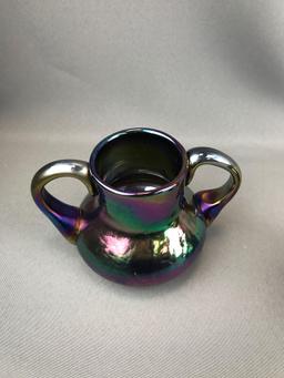 Vintage 1971 Gibson Iridescent Cream and Sugar Set