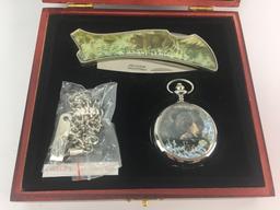 Pocket Watch and Pocket Knife Set in Case