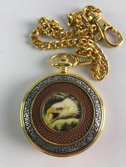 Franklin Mint Eagle Pocket Watch