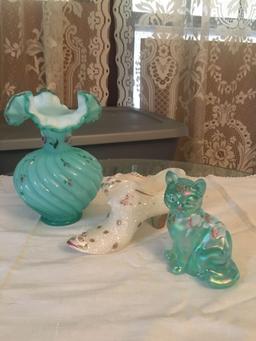 Lot of Hand Signed Fenton Glass