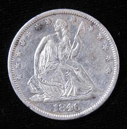 1846 O Seated Liberty Half Dollar.