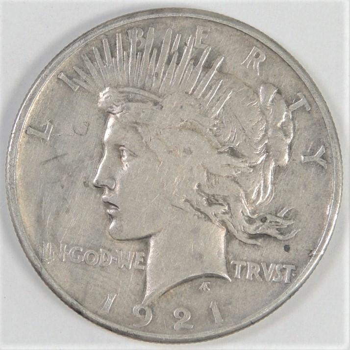 1921 Peace Dollar.