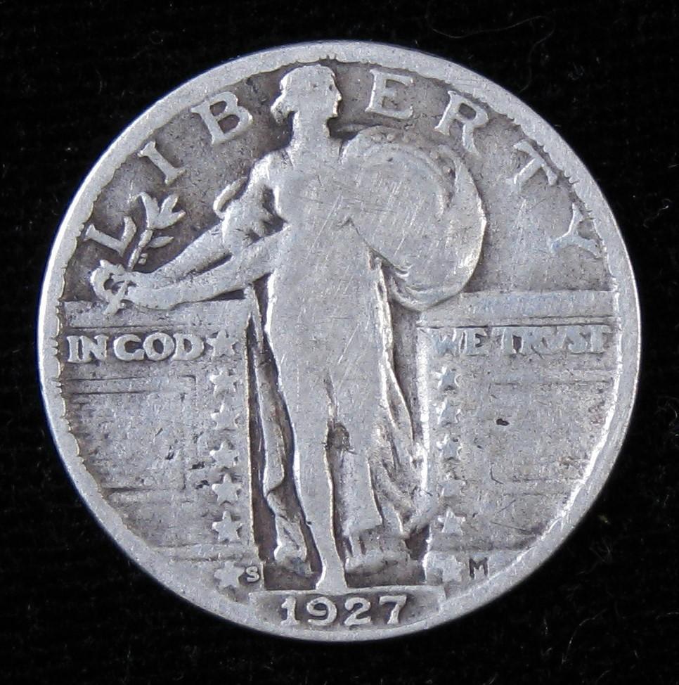 1927 S Standing Liberty Quarter.