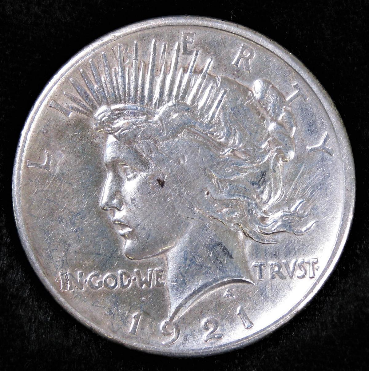 1921 Peace Dollar.