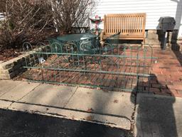 Antique wrought iron fence section