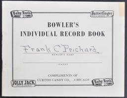 Bowler's Individual Record Book Compliments of Cutiss Candy Co. Chicago