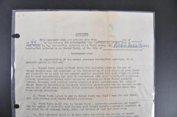 1949 Agreement Between Willie Jones and The Autographed Ball Corporation