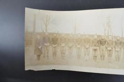 Antique Ford Factory Football Team Panoramic Photograph