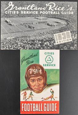 Group of 2 1936 and 1951 Cities Service Football Guides