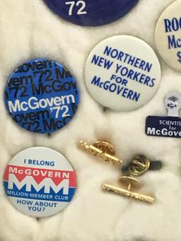 Group of vintage McGovern political pinbacks