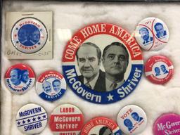 Group of 24 vintage McGovern/Eagleton political pinbacks