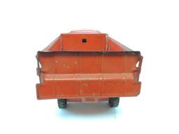 Vintage Structo Toys Red Dump Truck.