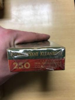 Full box of a Remington kleanbore 250 savage high speed vintage ammunition