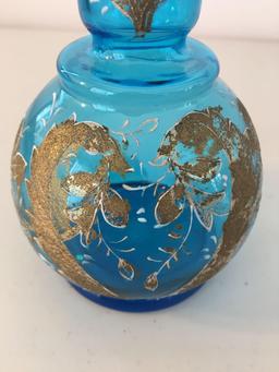 Antique hand-painted Blue vase