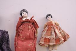 Group of 5 Antique China Head Dolls