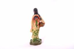 Vintage Native American Women Carrying Child Carnival Chalk Statue