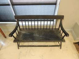 Antique Primitive Wooden Bench