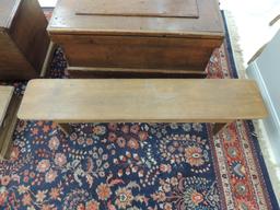 Antique Primitive Pine Farm Bench