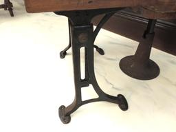 Antique Kenny Bros. & Wolkins Adjustable School Desk and Chair