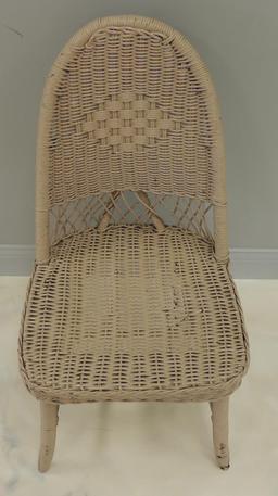 Antique Painted Wicker Side Chair