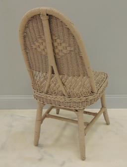 Antique Painted Wicker Side Chair