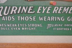 Vintage "Murine Eye Remedy" Framed Advertisement