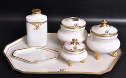 Antique B & Co. France Porcelain Dresser Set