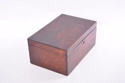 Antique Burled Walnut Box with Dovetail Joinery