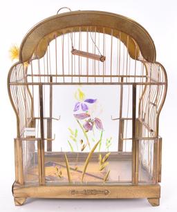 Vintage Brass Bird Cage With Stand