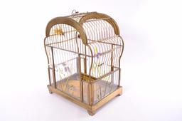 Vintage Brass Bird Cage With Stand