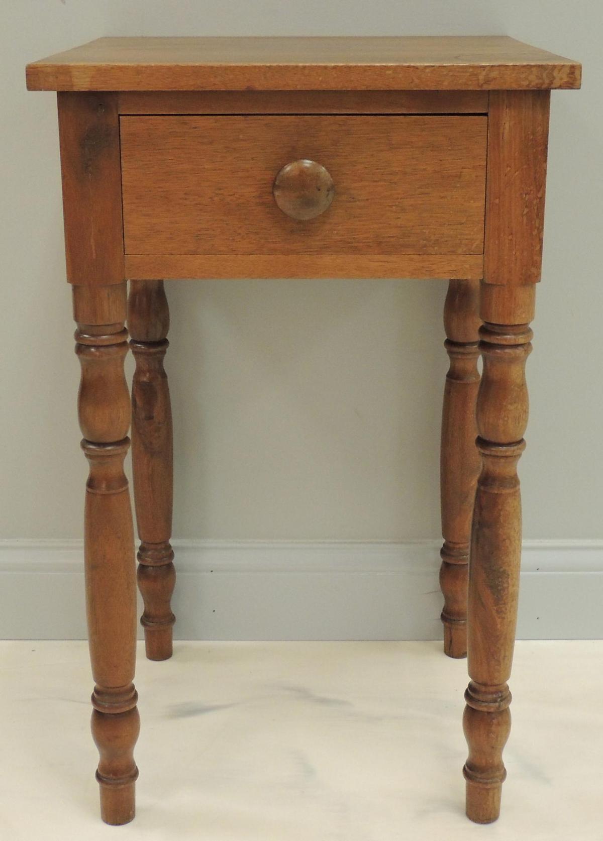Antique Walnut Single Drawer Side Table