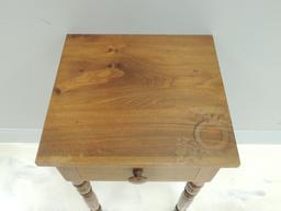 Antique Walnut Single Drawer Side Table