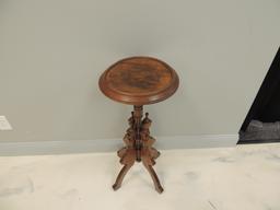 Antique Walnut Plant Stand