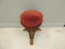 Antique Wood Piano Stool