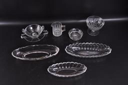 Group of 8 Antique Heisey Glass Items