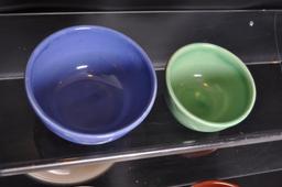 Set of 4 Vintage Multi Colored Nesting Stoneware Bowls